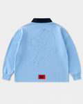 LIGHTWEIGHT LONG SLEEVE SWEATSHIRT PURE BREED - BLUE